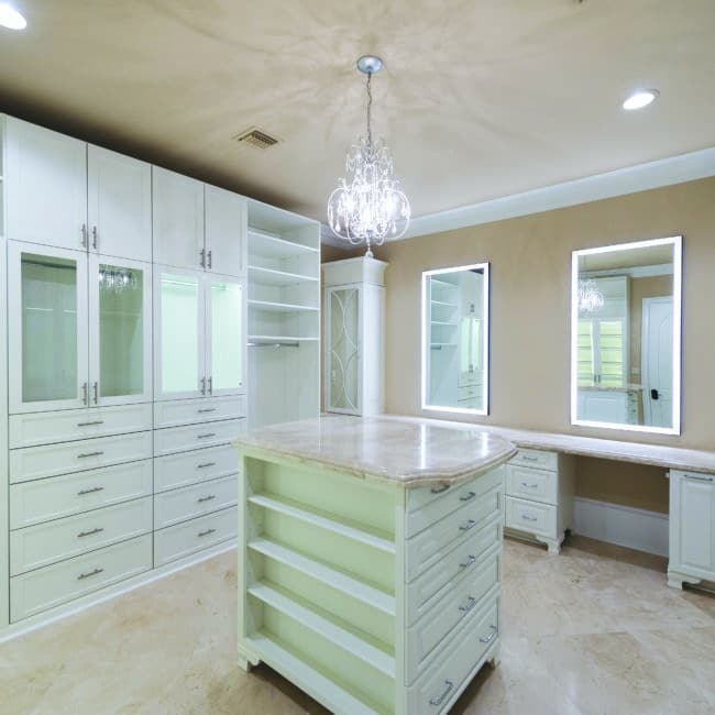 Beautiful open cusom master closet